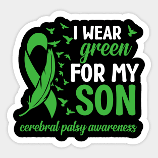 Cerebral Palsy Dad I Wear Green for My Son Sticker